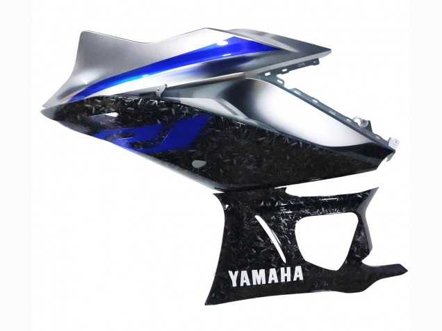 2022-2024 Yamaha YZF R3/R25 Motorcycle Fairings - Marble Black Silver Blue Forged Carbon Fiber Style Australia