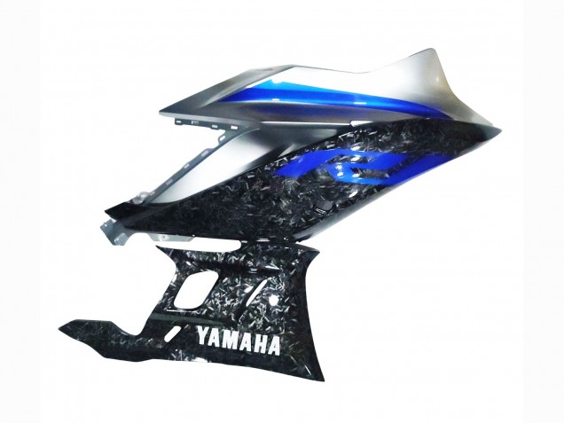 2022-2024 Yamaha YZF R3/R25 Motorcycle Fairings - Marble Black Silver Blue Forged Carbon Fiber Style Australia