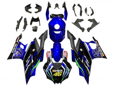 2022-2024 Yamaha YZF R3/R25 Motorcycle Fairings - Blue Green Black ENEOS 46 Australia