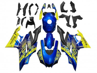 2022-2024 Yamaha YZF R3/R25 Motorcycle Fairings - Yellow Blue Matte Black 93 Australia