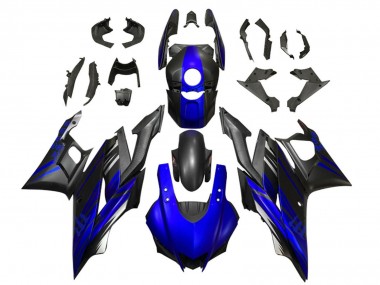 2022-2024 Yamaha YZF R3/R25 Motorcycle Fairings - Blue Matte Black Australia