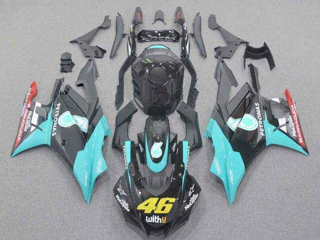 2022-2024 Yamaha YZF R3/R25 Motorcycle Fairings - Light Blue Red Black Petronas 46 Australia