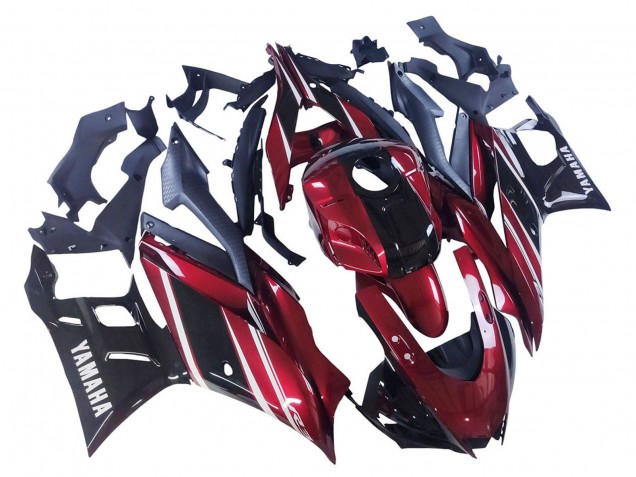 2022-2024 Yamaha YZF R3/R25 Motorcycle Fairing - Red White Glossy Black Australia