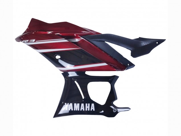 2022-2024 Yamaha YZF R3/R25 Motorcycle Fairing - Red White Glossy Black Australia