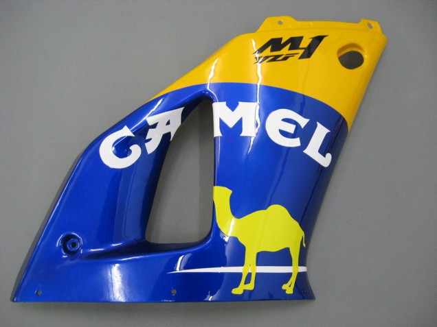 2000-2001 Yamaha YZF 1000 R1 Motorcycle Fairings - White Yellow Blue Motul Camel Australia