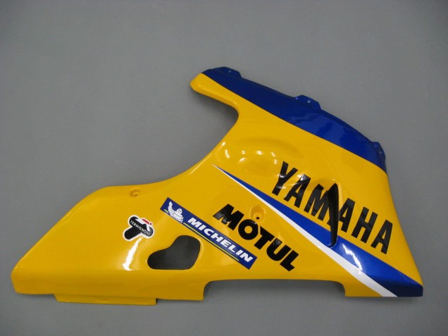 2000-2001 Yamaha YZF 1000 R1 Motorcycle Fairings - White Yellow Blue Motul Camel Australia