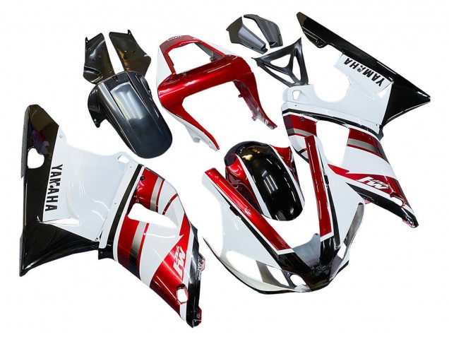 2000-2001 Yamaha YZF 1000 R1 Motorcycle Fairing - Red White Glossy Black Australia