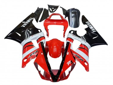 2000-2001 Yamaha YZF 1000 R1 Motorcycle Fairings - Red White Glossy Black Australia