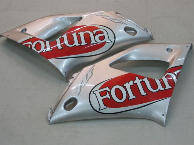 2000-2001 Yamaha YZF 1000 R1 Motorcycle Fairings - Silver Red Fortuna Motul Australia