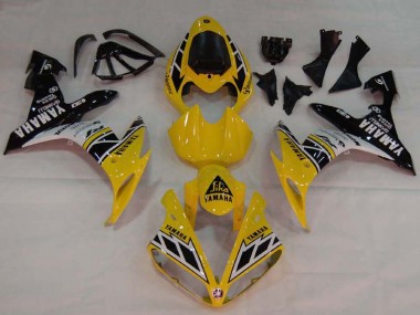 2004-2006 Yamaha YZF 1000 R1 Motorcycle Fairings - Yellow White Glossy Black Australia