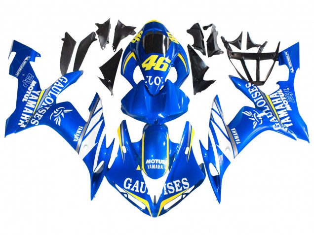 2004-2006 Yamaha YZF 1000 R1 Motorcycle Fairings - Blue White Yellow Motul Gauloises 46 Australia
