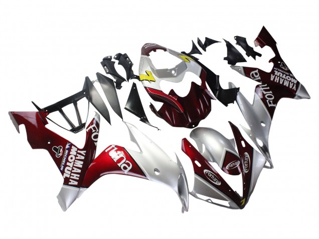 2004-2006 Yamaha YZF 1000 R1 Motorcycle Fairings - Silver Red Fortuna Motul Australia