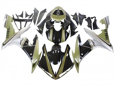 2004-2006 Yamaha YZF 1000 R1 Motorcycle Fairings - Light Gold White Glossy Black Australia