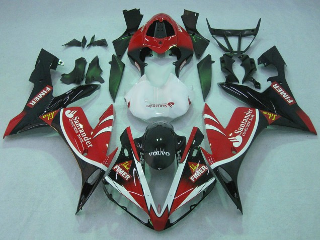 2004-2006 Yamaha YZF 1000 R1 Motorcycle Fairings - Red White Black Green Volvo Jika Fimer Santander Australia