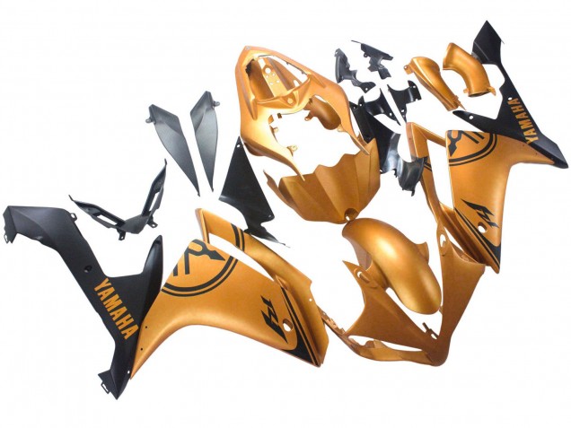 2007-2008 Yamaha YZF 1000 R1 Motorcycle Fairings - Gold Black Australia