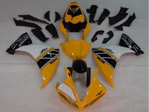 2007-2008 Yamaha YZF 1000 R1 Motorcycle Fairings - Yellow White Black Australia