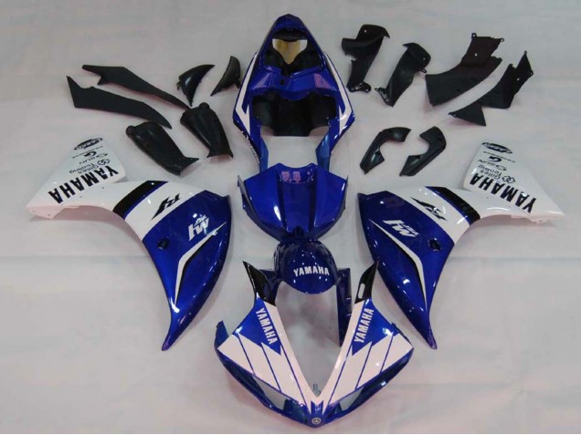 2009-2011 Yamaha YZF 1000 R1 Motorcycle Fairings - White Blue Black M1 Australia