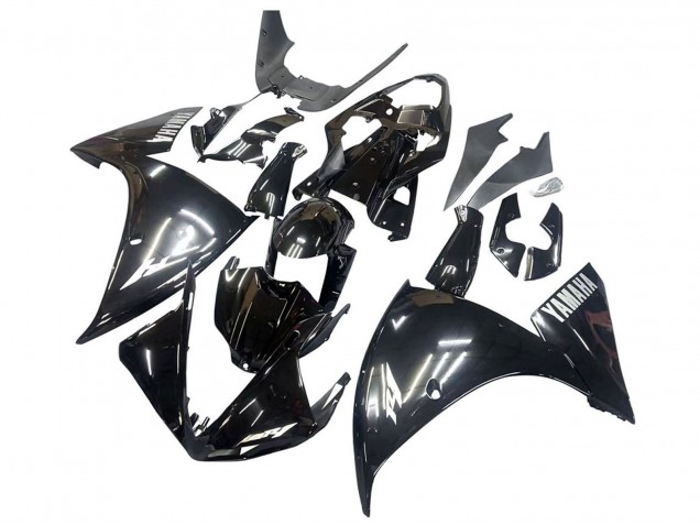 2009-2011 Yamaha YZF 1000 R1 Motorcycle Fairings - Glossy Black White Decal Australia