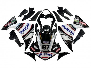 2009-2011 Yamaha YZF 1000 R1 Motorcycle Fairings - Glossy Black White Red Volvo Fimer Yamalube 87 Australia