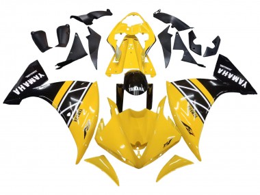 2009-2011 Yamaha YZF 1000 R1 Motorcycle Fairing Kits - Yellow White Black Stripe Australia