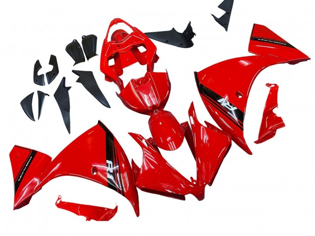 2012-2014 Yamaha YZF 1000 R1 Motorcycle Fairing - Red Glossy Black Australia
