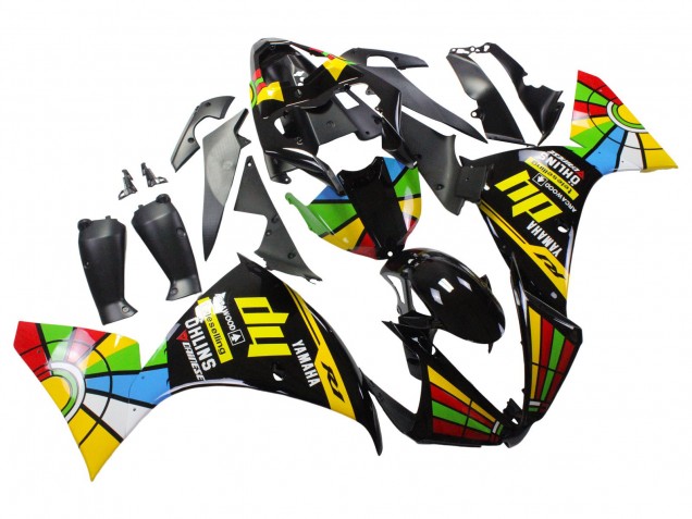 2012-2014 Yamaha YZF 1000 R1 Motorcycle Fairings - Glossy Black Yellow Green Blue Red Color Wheel Australia