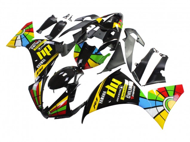 2012-2014 Yamaha YZF 1000 R1 Motorcycle Fairings - Glossy Black Yellow Green Blue Red Color Wheel Australia