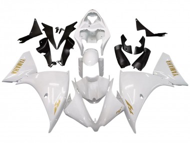 2012-2014 Yamaha YZF 1000 R1 Motorcycle Fairings - White Gold Decals Australia