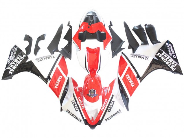 2012-2014 Yamaha YZF 1000 R1 Motorcycle Fairings - White Red Glossy Black Petronas Australia