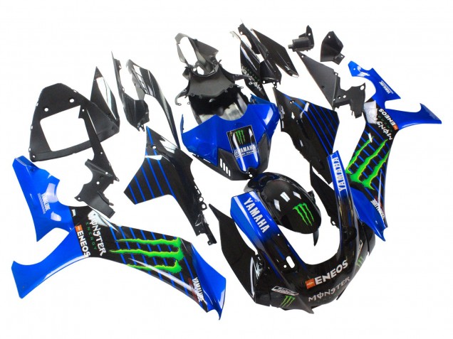 2020-2025 Yamaha YZF 1000 R1 Motorcycle Fairings - Blue Black Green Black ENEOS Monster Australia