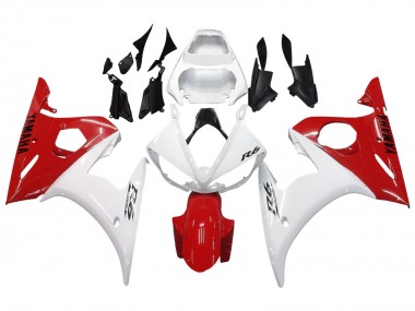 2006-2009 Yamaha YZF R6S Motorcycle Fairings - White Red Australia