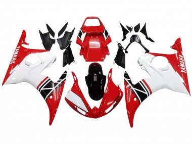 2006-2009 Yamaha YZF R6S Motorcycle Fairing - White Red Glossy Black Australia