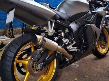 2006-2009 Yamaha YZF R6S Motorcycle Fairings - Matte Grey Matte Black Gold Decals Australia