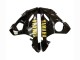 2006-2009 Yamaha YZF R6S Motorcycle Fairings - Glossy Black Matte Black Gold Decals Australia