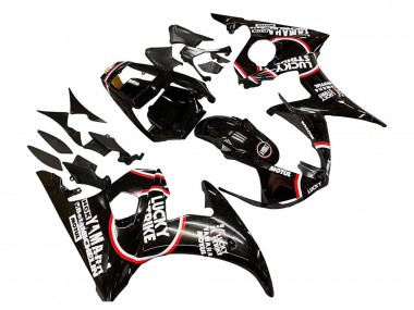 2006-2009 Yamaha YZF R6S Motorcycle Fairings - Glossy Black Red White Lucky Strike Motul Australia