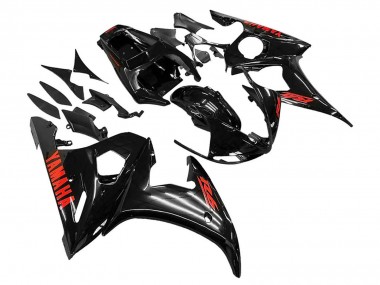 2006-2009 Yamaha YZF R6S Motorcycle Fairings - Glossy Black Red Australia