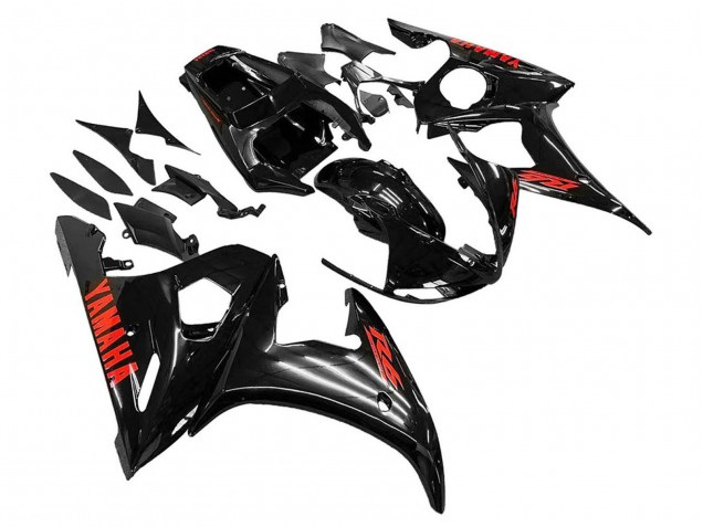 2006-2009 Yamaha YZF R6S Motorcycle Fairings - Glossy Black Red Australia