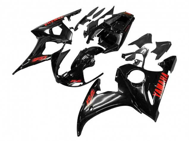 2006-2009 Yamaha YZF R6S Motorcycle Fairings - Glossy Black Red Australia