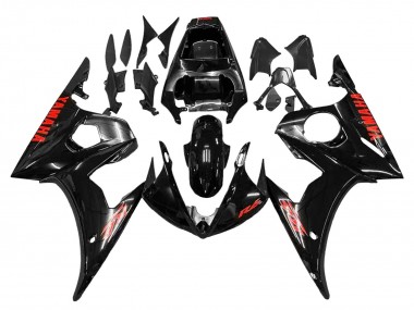 2006-2009 Yamaha YZF R6S Motorcycle Fairings - Glossy Black Red Australia
