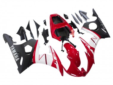 2006-2009 Yamaha YZF R6S Motorcycle Fairings - Red White Matte Black Australia