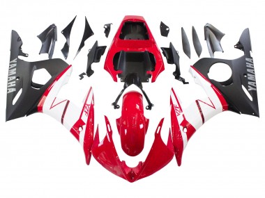 2006-2009 Yamaha YZF R6S Motorcycle Fairings - Red White Matte Black Australia
