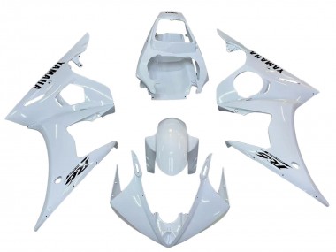 2006-2009 Yamaha YZF R6S Motorcycle Fairings - White Black Decals Australia
