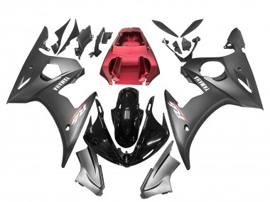2006-2009 Yamaha YZF R6S Motorcycle Fairings - Black Red Australia