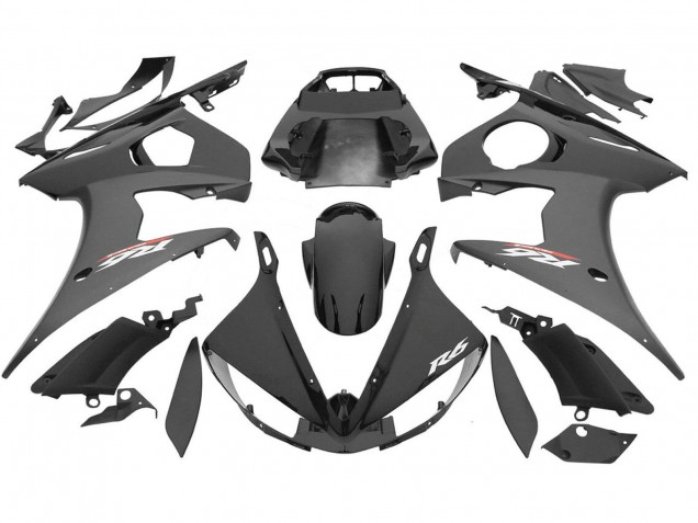 2006-2009 Yamaha YZF R6S Motorcycle Fairings - Glossy Black Matte Black Australia