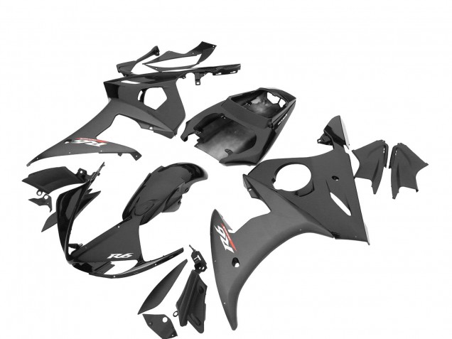 2006-2009 Yamaha YZF R6S Motorcycle Fairings - Glossy Black Matte Black Australia