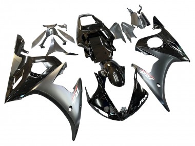 2006-2009 Yamaha YZF R6S Motorcycle Fairings - Glossy Black Matte Black Gold Chameleon Australia