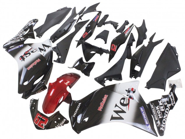 2011-2015 Honda CBR250RR Motorcycle Fairings - Glossy Black White West Red HRC 62 Australia