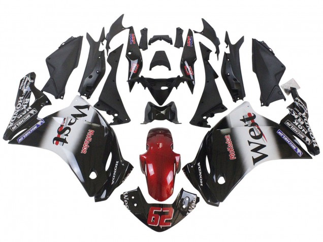 2011-2015 Honda CBR250RR Motorcycle Fairings - Glossy Black White West Red HRC 62 Australia