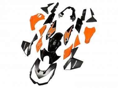 2010-2013 Kawasaki Z1000 Motorcycle Fairings - Orange Glossy Black Australia