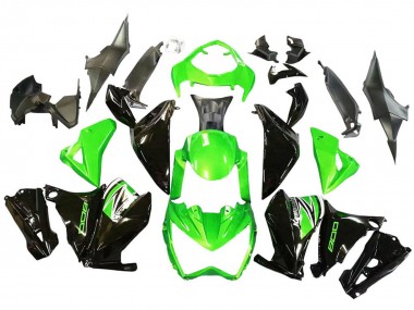 2013-2018 Kawasaki Z800 Motorcycle Fairings - Green Glossy Black Australia